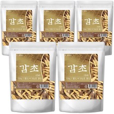 건강중심 말린 감초 슬라이스 우즈백산, 500g, 5개