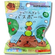 KAPIBARASAN 卡皮巴拉 沐浴球 內含驚喜小玩偶 森林香氣 寶寶泡澡玩具, 6400水豚君, 1個