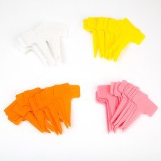 ZioBiz 花盆名牌 4款 x 20入組, 白色, 黃色, 橘色, 粉紅色