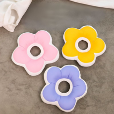 오브펫 반려동물 플라워 방수 초경량 넥카라, 블루, 1개