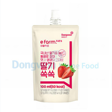 동원 이팜키즈 딸기쏙쏙주스, 100ml, 40개