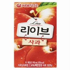 서울우유 리이브 사과 주스, 190ml, 96개