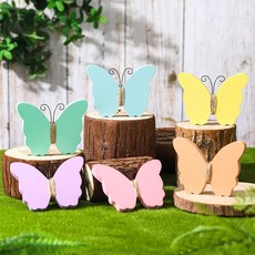 Jetec 6개 가정용 여름 장식용 나무 우산 계층형 트레이 장식 다채로운 중앙 조각 테이블 선쉐이드 파라솔 블록 표지판 농가 브롤리 선반, 옵션 1