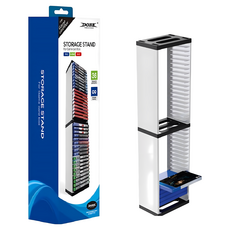 DOBE 遊戲片收納架 PS4/PS5/Switch/XBOX 遊戲光碟收納架 36片裝, 白色, 1個