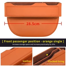 카시트 갭 정리함 보관함 포켓 다기능 범용 지갑 키 카드 컵 휴대폰 거치대 자동차 액세서리 업그레이드, 08 Right-Orange