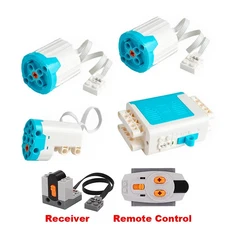 고속 STEM XL 서보 모터 배터리 박스 포함 호환 PF 테크닉 빌딩 블록 MOC DIY 프로젝트용 리모컨, 05 XL-Motor set B
