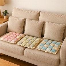 퀼트방석 예쁜방석 인테리어 소파방석 식탁의자방석 사무실의자방석, 그린