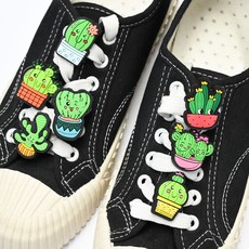 귀여운 캐릭터 선인장 신발꾸미기 클립형 7p세트