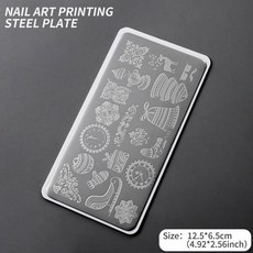 네일 템플릿 1pc 12x6cm 레이스 프렌치 라인 플라워 아트 스탬핑 플레이트 크리스마스 산타 클로스 인쇄 스텐실 매니큐어 도구, 옵션10) TL-Kadou-11, 1개