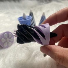 螺旋錐益智玩具 3D打印創意減壓手指推推樂, 1個, 推推樂【黑+紫】,5cm