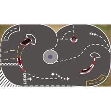 RC카 트랙 후륜 구동 모형 레이스 연습 자동차 묘기, 모델 b, 1개
