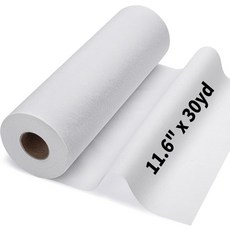 바느질용 중간 무게 인터페이스 원단: 재봉 DIY 공예 퀼팅을 위한 부직포 접착식 단면 소재의 흰색 11.6인치 x 30야드 다리미