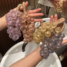 크리스탈 포도 비누 포도송이 수제 비누 에센셜 오일 비누 목욕 손세정 지속적인 향기 모조 과일 비누, 네이키드 스트링] 보라색(포도향) ≒ 30개