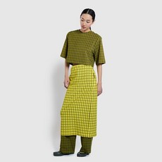 JAJU 여 체크 크롭 루즈핏 티셔츠 J115201313050 531660