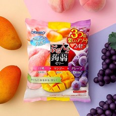 일본정품 오리히로 곤약젤리 망고복숭아, A. 혼합과일맛 480g 24개입 백도 망고