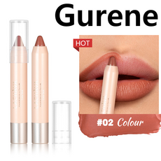 Gurene 립 펜슬 립라이너 지워지지않는 펜슬, 2개, #2