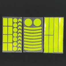 바이크 야간차량 형광 발광 벌집반사스티커 자전거 안전스티커 70582PC 1(pc)