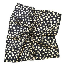 Shanlin 꽃무늬 면 반다나 55.9x55.9cm(22x22인치) 데이지-그린, 블랙베이지