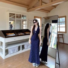 Yellwel 여성 여름 플라워 프린트 쉬폰 원피스 레이스 셔링 프릴 디테일 DJP