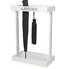 鐵藝雨傘架 酒店大堂家用美式落地式雨傘放置收納架 傘架 傘桶 雨傘收納 酒店大堂放傘桶, 白色, 1個