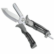 游龍潛水 PROBLUE KN-77/78B 不鏽鋼 二合一剪刀式潛水刀 (水尖刀/水平刀), 剪刀式潛水尖刀