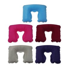 여행용 기내용 간편보관 U자 에어 목베개 에어쿠션 목쿠션, 1개, 그레이(소형)