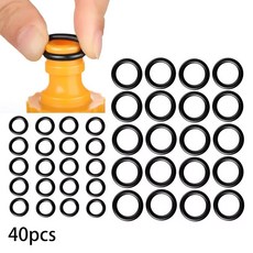 고압 세척기용 O링 가스켓 와셔 피팅 세트 고무 디스커넥트 40개, 40pcs