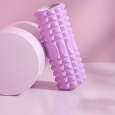 Modsh 皮拉提斯瑜珈硬式迷你泡沫軸按摩滾筒, 紫色33cm