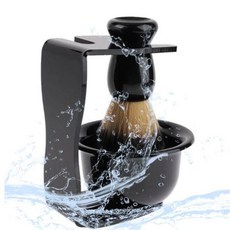 일자면도기 쉐이빙브러쉬 홀더 통 클래식 거품면도 세트, 1개