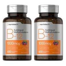 Horbaach 호바흐 비타민 B12 서브링구얼 1000mcg 400정, 2개