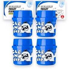 클린햇 물때 탈취에 강한 자동 변기 세정제, 4개, 200g