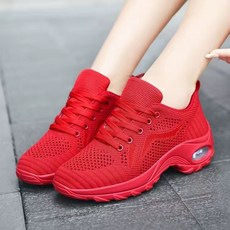 블라벨리 재즈화 라인댄스화 방송댄스화 줌바댄스화 슈즈 스포츠화 경량 사계절 운동화ZH706, 245, 레드(싱글메쉬)