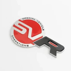 랜드로버 레인지로버 스포츠 스티커 액세서리용 메탈 블랙 레드 로고 엠블럼 자동차 트렁크 배지 데칼 3D 494 L494 SVR SVR, Matt Silver RedBlack /, 상세설명참조, 상세설명참조