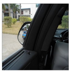 【3P】車用後排盲點後視鏡(黑)/左L，擴大視野，高清鏡面，安裝簡便，提升行車安全, 1個, Car