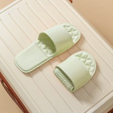 DFMEI 旅行摺疊拖鞋便攜式情侶外出家居夏季浴室洗澡室內居家eva涼拖鞋, 旅行摺疊拖 【綠色】:S (適合35-37碼), 1個