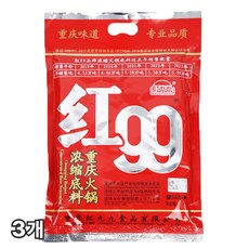 홍홍 중국식품 중국 홍(소) 홍구구 훠궈 마라소스 마라탕, 150g, 3개