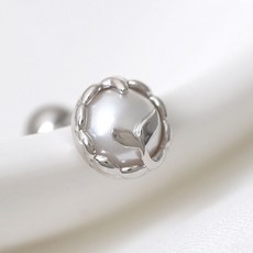 써지컬 스틸 진주 고래꼬리 패션 피어싱ryu3+9weg