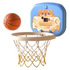 寶寶室內籃球框 可折疊計分籃球架 運動玩具 卡通籃框組 迷你籃球 益智投籃玩具 室內掛式籃球框, 小狗計分籃球架