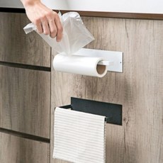주방 행주 위생팩 욕실 수건걸이 키친타올 행거 걸이 RW8A3CC4, 블랙, 1개