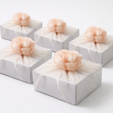 미담 크리스탈 보자기 선물 포장용 30x30cm, 5개, 살구