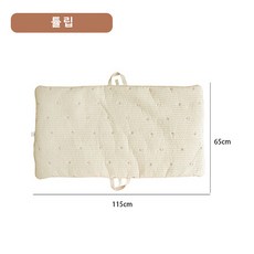 SunburstWonder 아기 자수 순면 통기성 낮잠 매트 접이식 휴대용 매트리스 아기 소프트 매트리스 요 Y405, 1개, 튤립