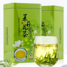 2024 신차 재스민차 루저우 향 500g 잎차 피아오슈 마오펑 마오젠차 녹차 나무통, 철캔 500g