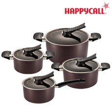 [해피콜] [본사직영] 다이아몬드 IH 냄비 4종 세트 [16양/18편/20양/24곰솥], 상세 설명 참조, 상세 설명 참조