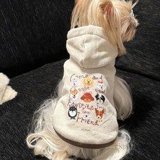 秋冬新款寵物加絨連帽衛衣，保暖馬爾濟斯泰迪比熊帥氣貓咪狗狗衣服, 圖片色【秋冬加絨】,M, 1個