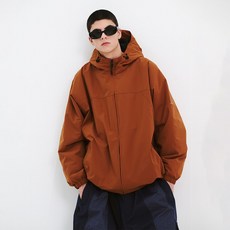 SMOOTH HOODED JACKET CARAMEL