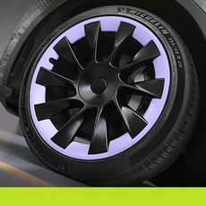 테슬라 모델Y 전용 휠커버 휠 보호대 세트, 테슬라 모델 Y 20인치, 미스트그레이퍼플 4개 세트, 1개