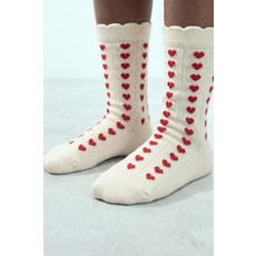 [국내배송] 자라 ZARA 스트라이프 & 하트 삭스 3켤레 세트 - 레드 938781