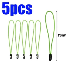 6/1개 번지 코드 세트 묶음 로프 고탄성 수하물 스트랩 자전거용 로프 타이 다운 캠핑 및 자동차용 코드 고, 08 Green-5pcs