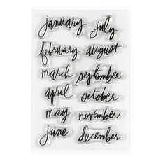 새로운 영어 클리어 스탬프 4월 Scrapbooking 월간 2월 3월 DIY 감정, Picture 8