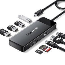 LEMORELE 트리플 모니터용 13 IN 1 /2.0 스테이션 1000M 3.0 RJ45 C USB /TF 4 3.5MM 4K HDMI SD VGA 도킹 듀얼, 9 in 1